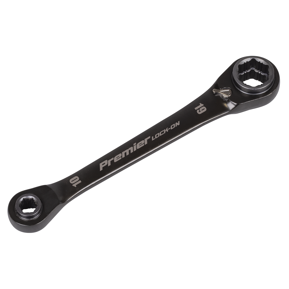 Sealey Premier Black 4-in-1 Reversible Lock-On™ Ratchet Ring Spanner AK63923