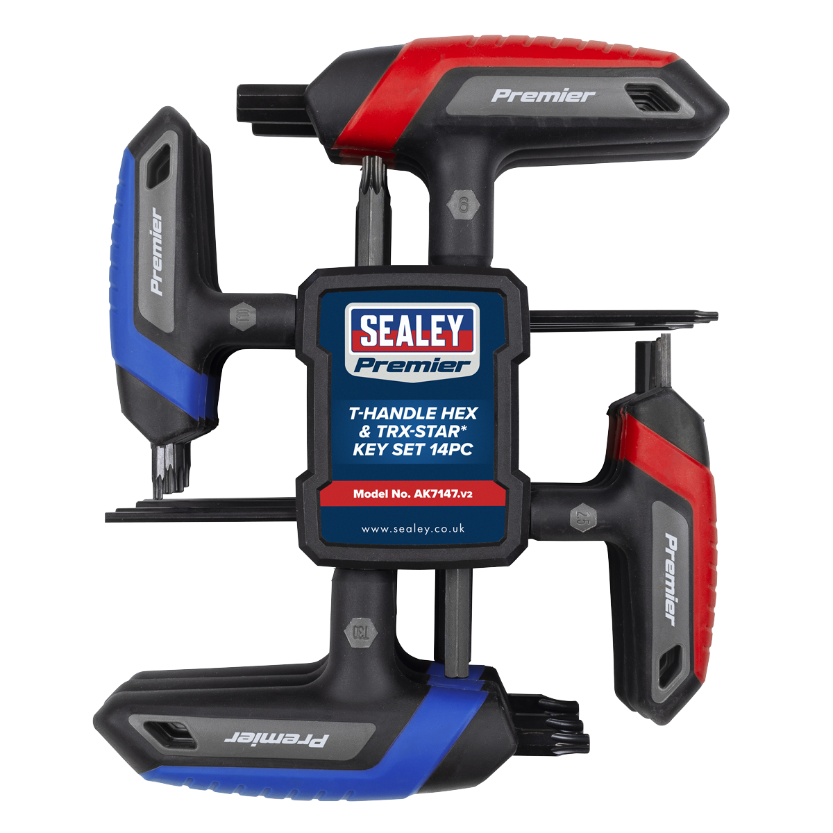Sealey T-Handle Hex & TRX-Star* Key Set 14pc AK7147