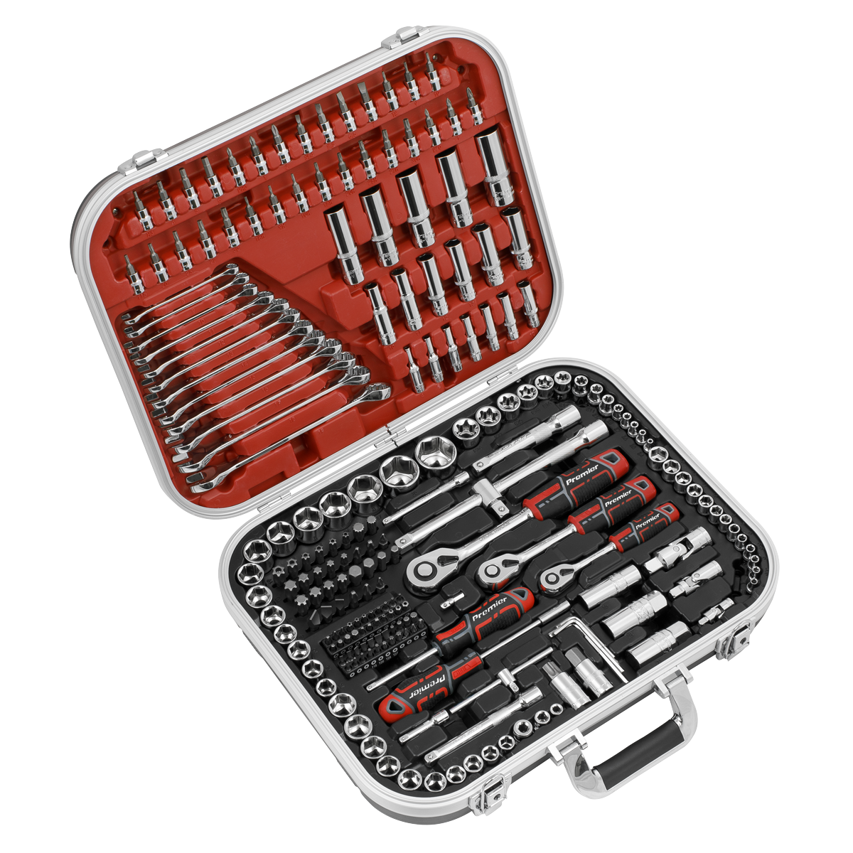 Sealey Premier Socket Set 1/4", 3/8" & 1/2"Sq Drive 216pc AK7982