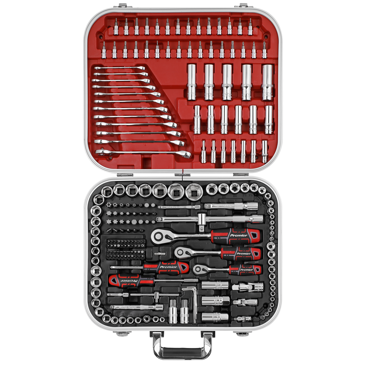 Sealey Premier Socket Set 1/4", 3/8" & 1/2"Sq Drive 216pc AK7982