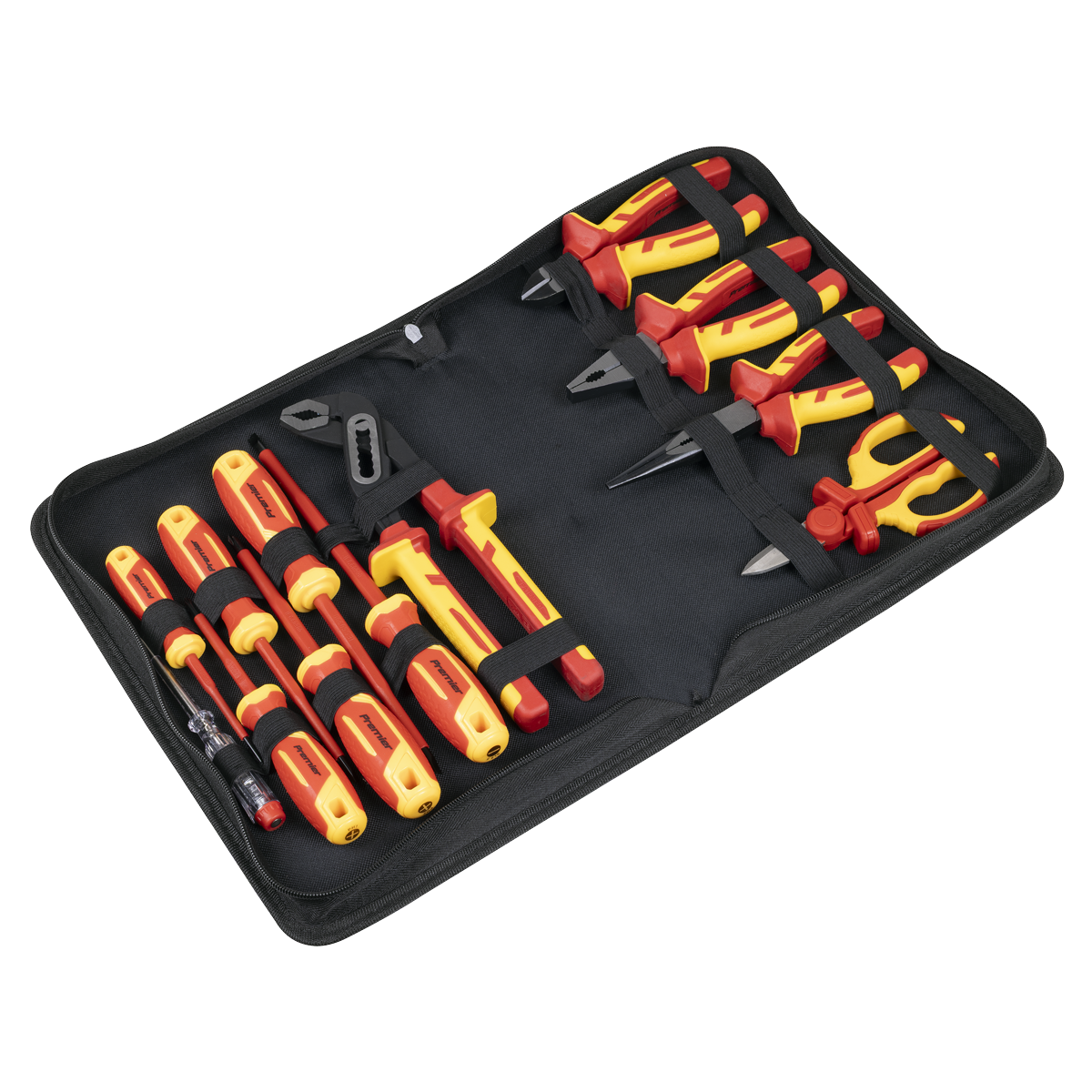 Sealey Screwdriver, Pliers & Scissor Set 12pc - VDE Approved AK83463