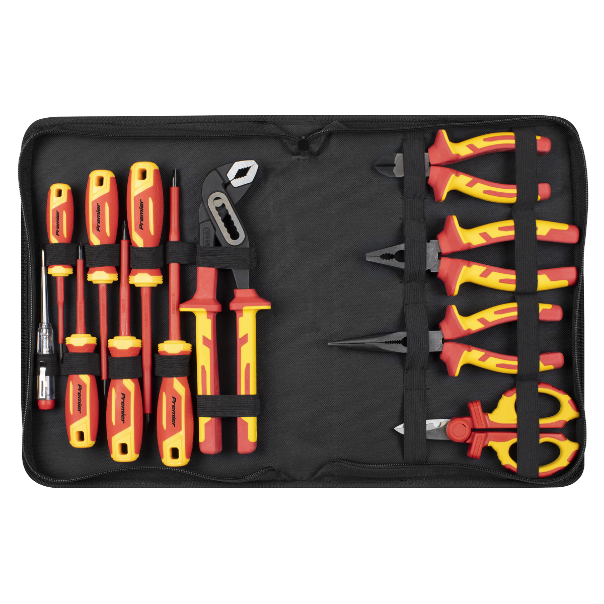Sealey Screwdriver, Pliers & Scissor Set 12pc - VDE Approved AK83463
