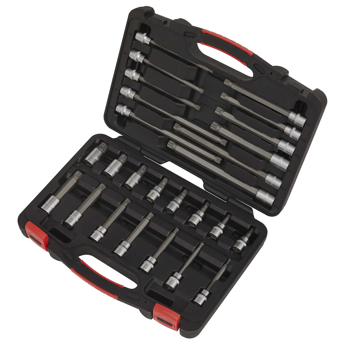 Sealey Premier Platinum Spline Socket Bit Set 3/8"Sq Drive 26pc AK89002