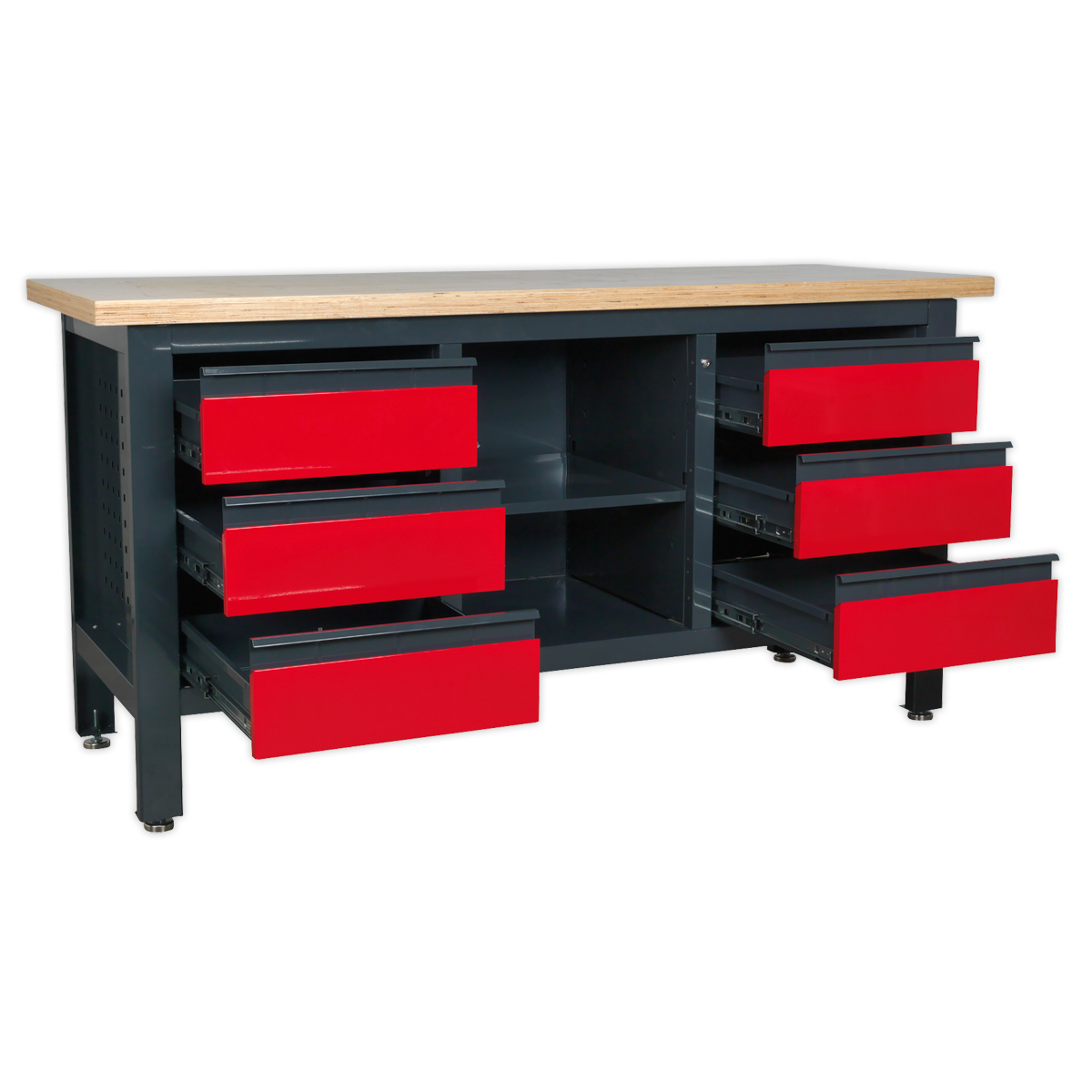 Sealey Workbench with 6 Drawers & Open Storage AP1905D