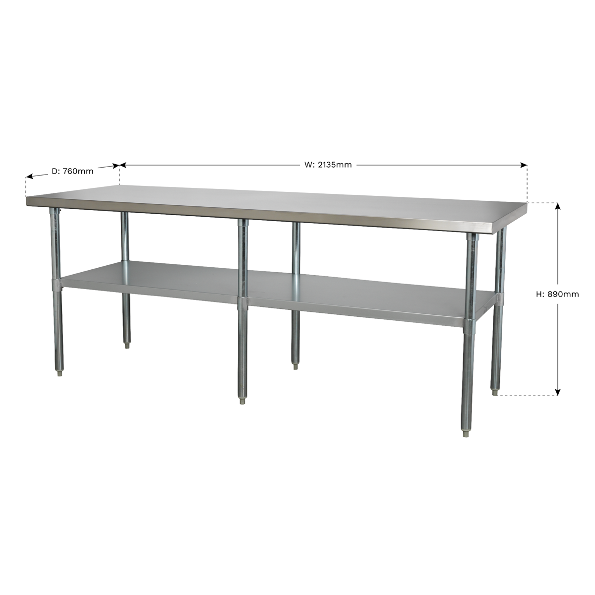 Sealey Stainless Steel Workbench 2.1m AP2184SS