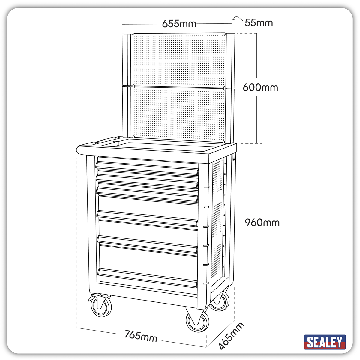 Sealey Premier™ Rollcab 6 Drawer AP2406