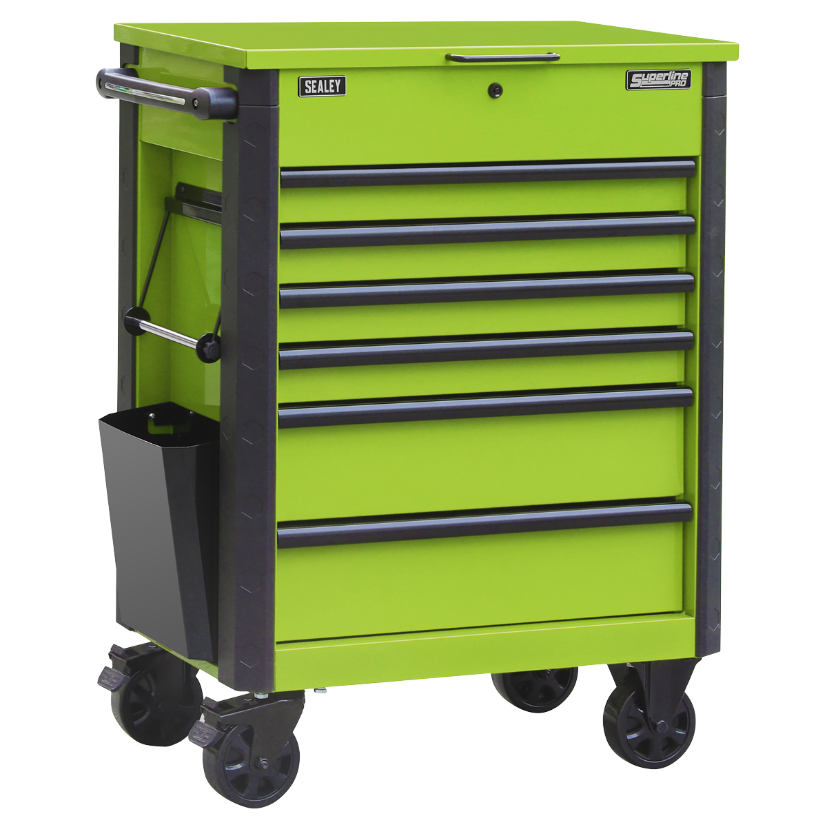 Sealey Superline Pro® Tool Trolley 6 Drawer - Green AP266HV