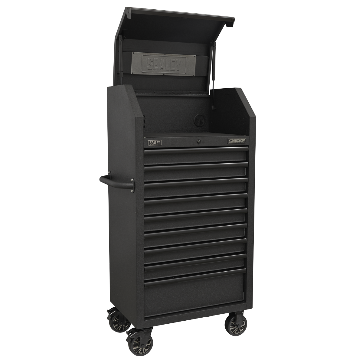 Sealey Superline PRO® Black Edition Tower Cabinet with 9 Soft Close Drawers & Power Bar 690mm AP2709BE
