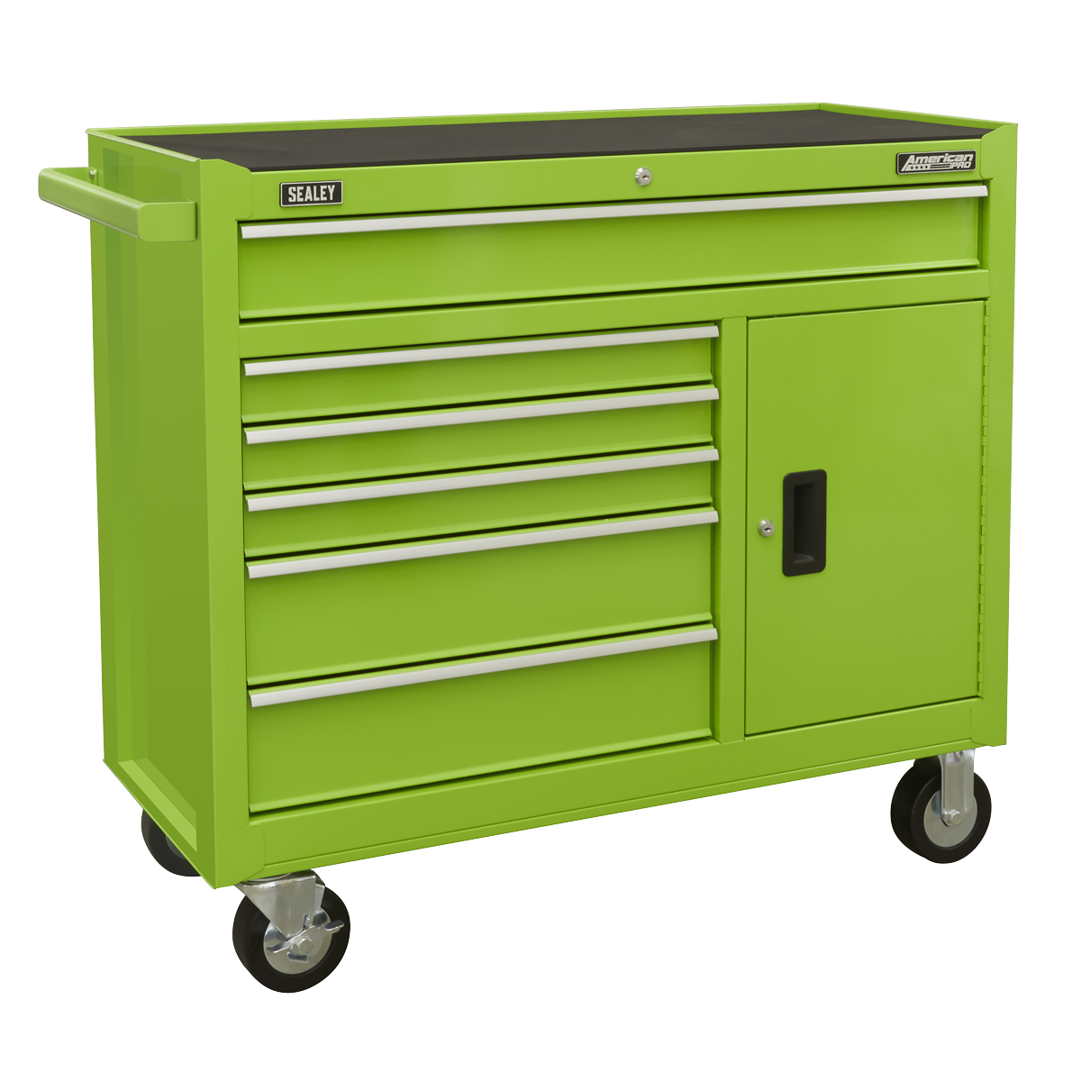 Sealey American PRO® Topchest & Rollcab Combination 15 Drawer with 117pc Tool Kit- Green AP41STACKHVCOMBO