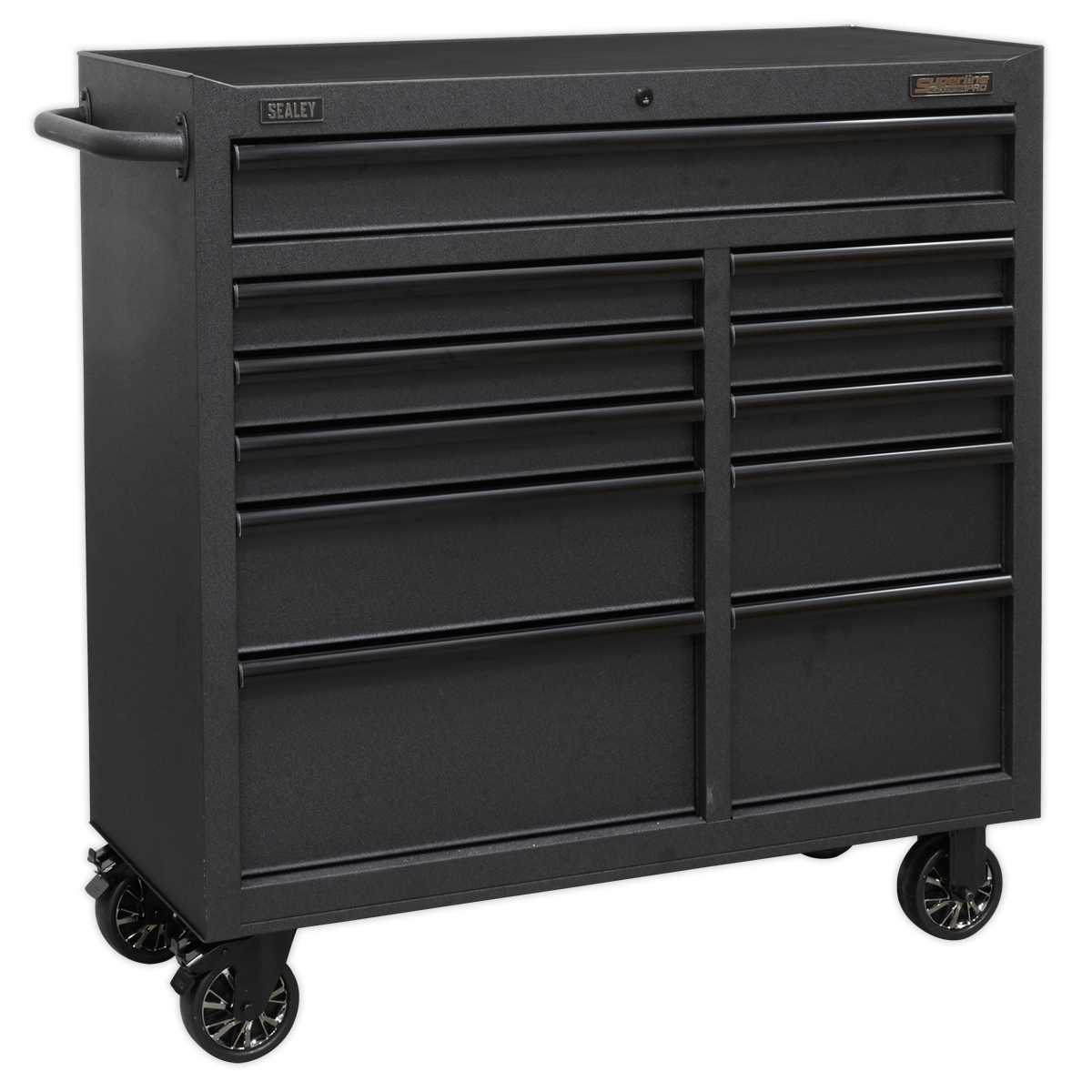 Sealey Superline PRO® Black Edition Rollcab with 11 Soft Close Drawers 1040mm AP4111BE