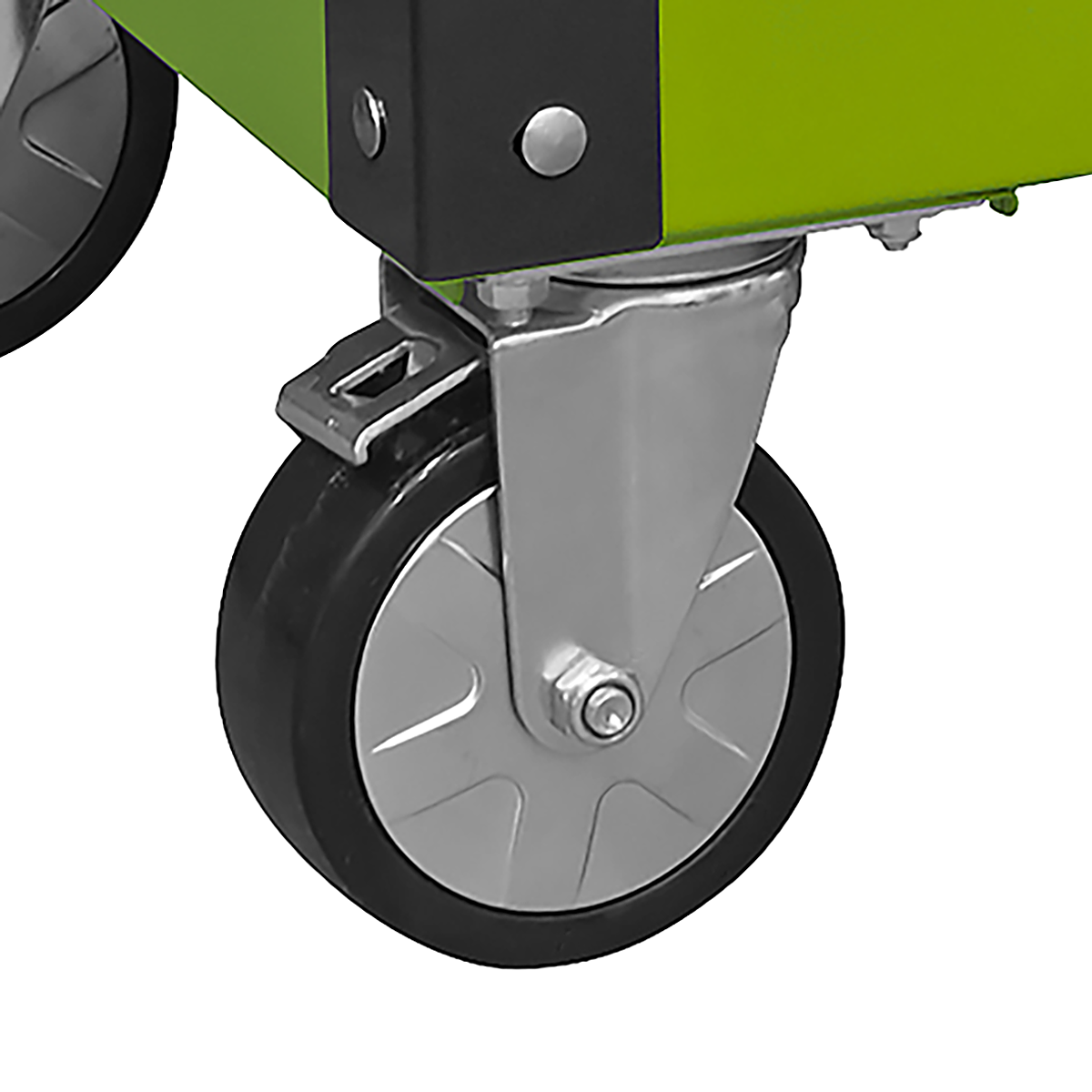 Sealey Superline PRO® Heavy-Duty Mobile Tool & Parts Trolley with Lockable Top & 5 Drawers - Hi-Vis Green AP890MHV