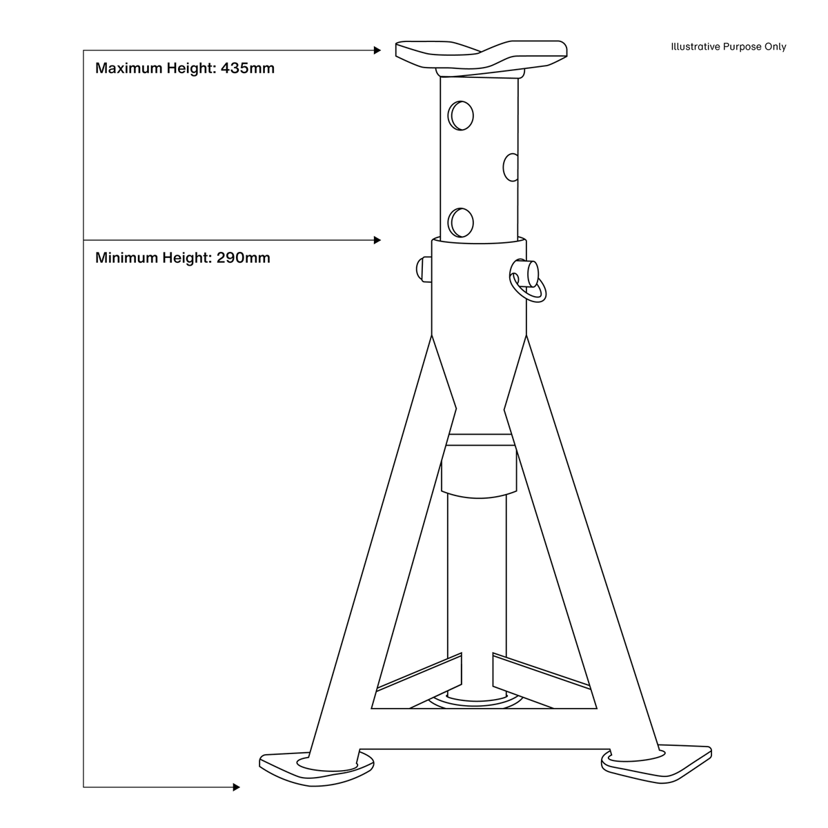 Sealey Premier Axle Stands (Pair) 3 Tonne Capacity per Stand - Orange AS3O