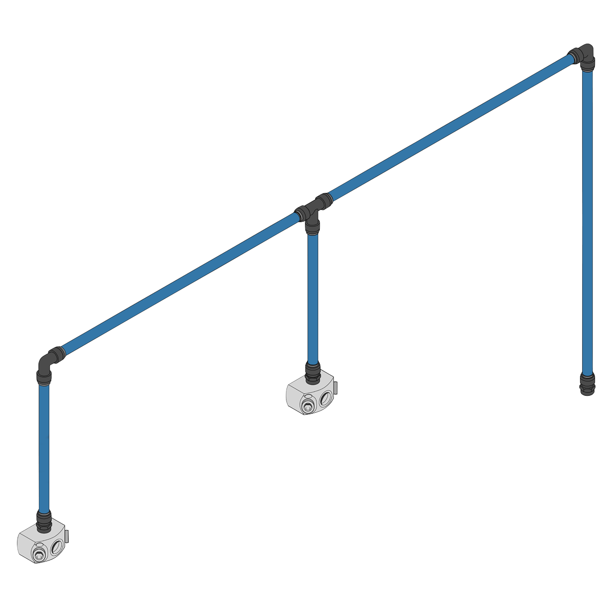 Sealey John Guest® 12m 2-Drop Air Supply System Kit CASKIT2
