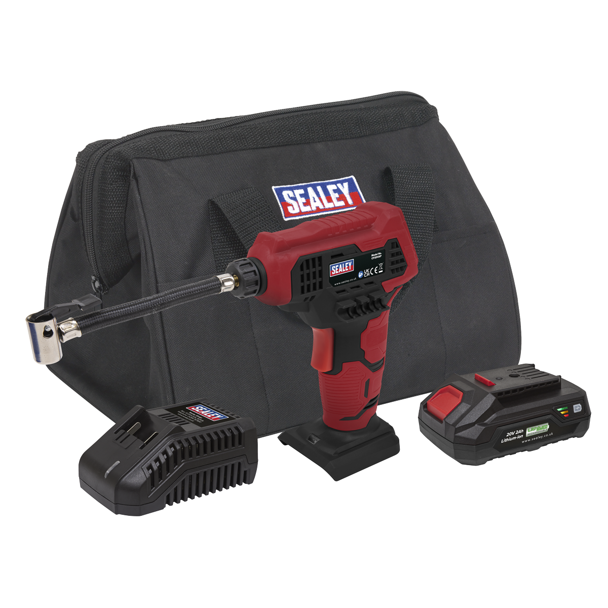Sealey SV20 Series Cordless Tyre Inflator Kit 20V 2Ah CP20VAPKIT1