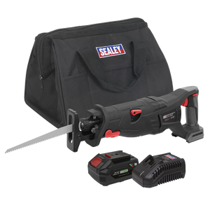 Sealey Premier SV20 Series Brushless Cordless Reciprocating Saw 20V 4Ah Kit CP20VRSXKIT1