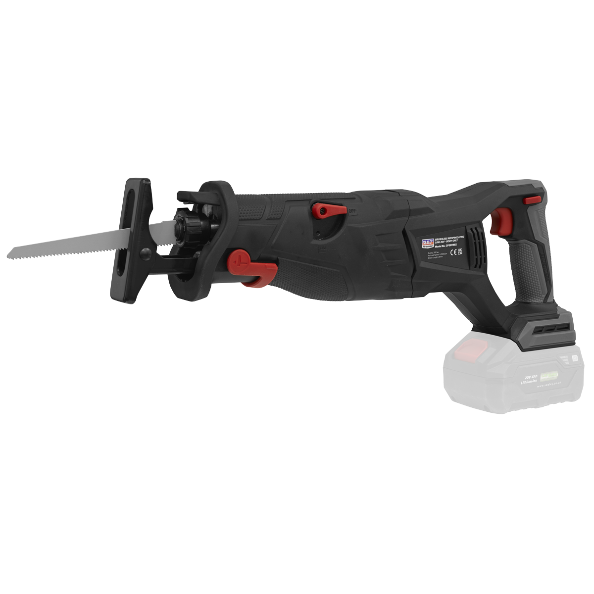 Sealey Premier SV20 Series Brushless Cordless Reciprocating Saw 20V - Body Only CP20VRSX