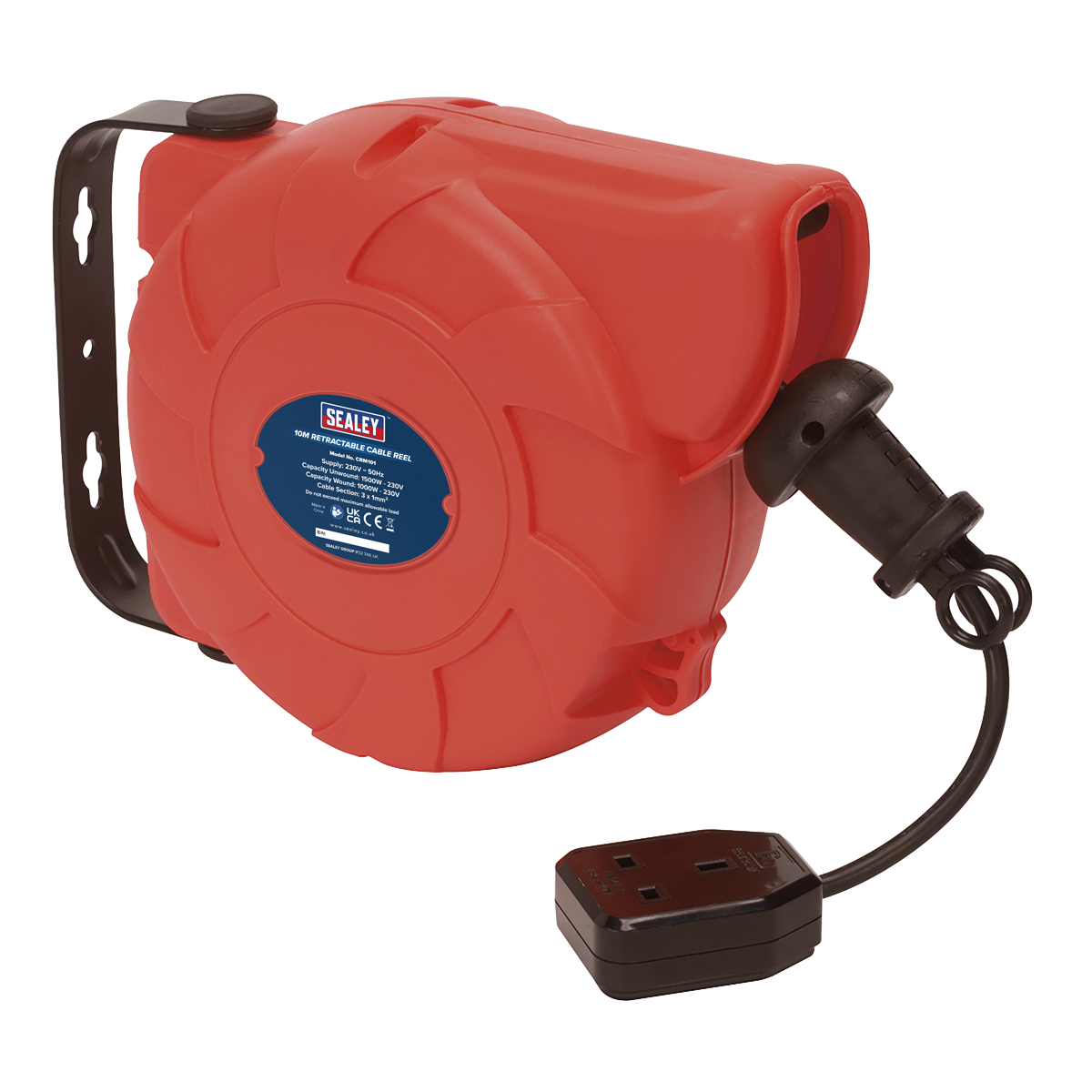 Sealey 10m Retractable Cable Reel System 1 x 230V CRM101