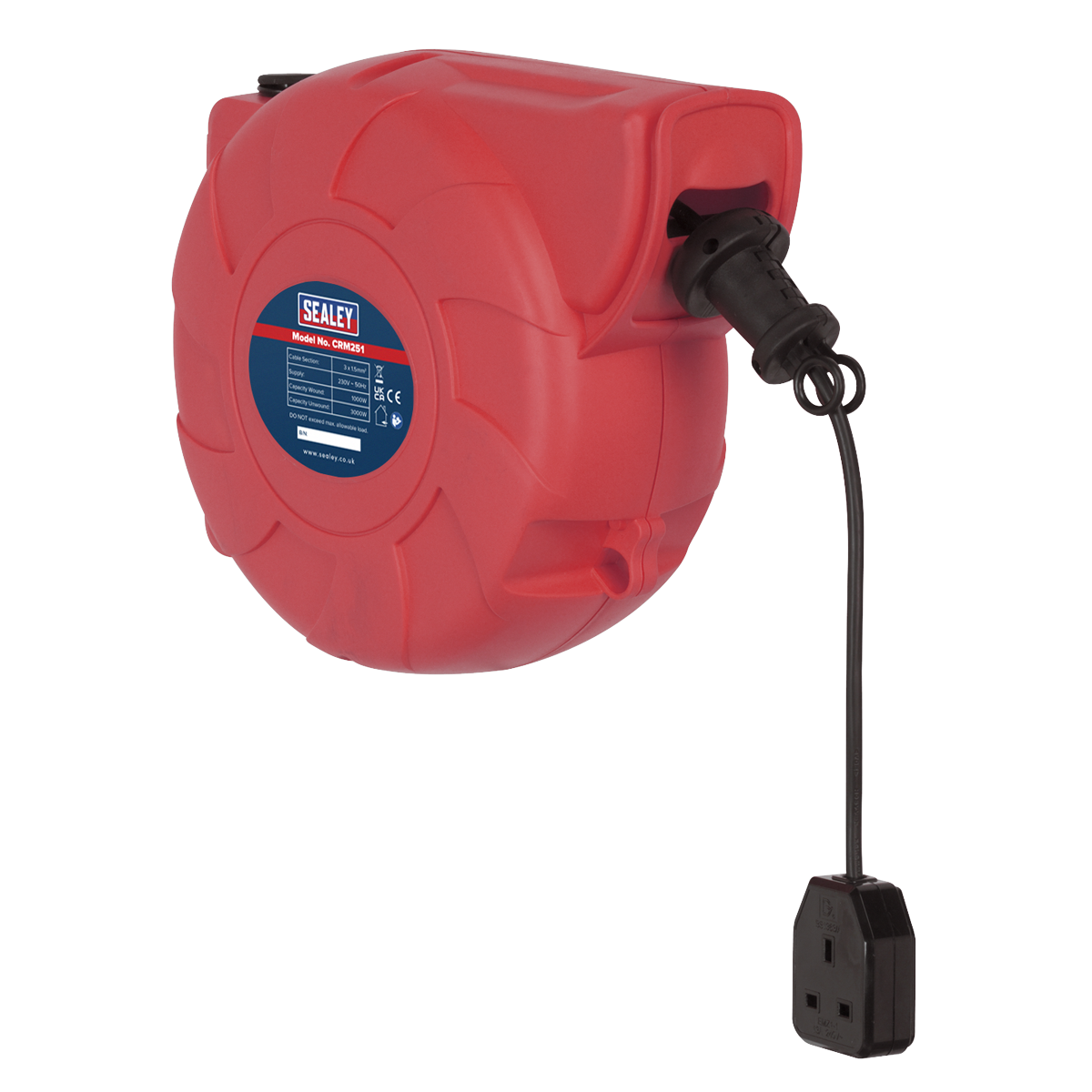 Sealey 25m Retractable Cable Reel System 1 x 230V CRM251