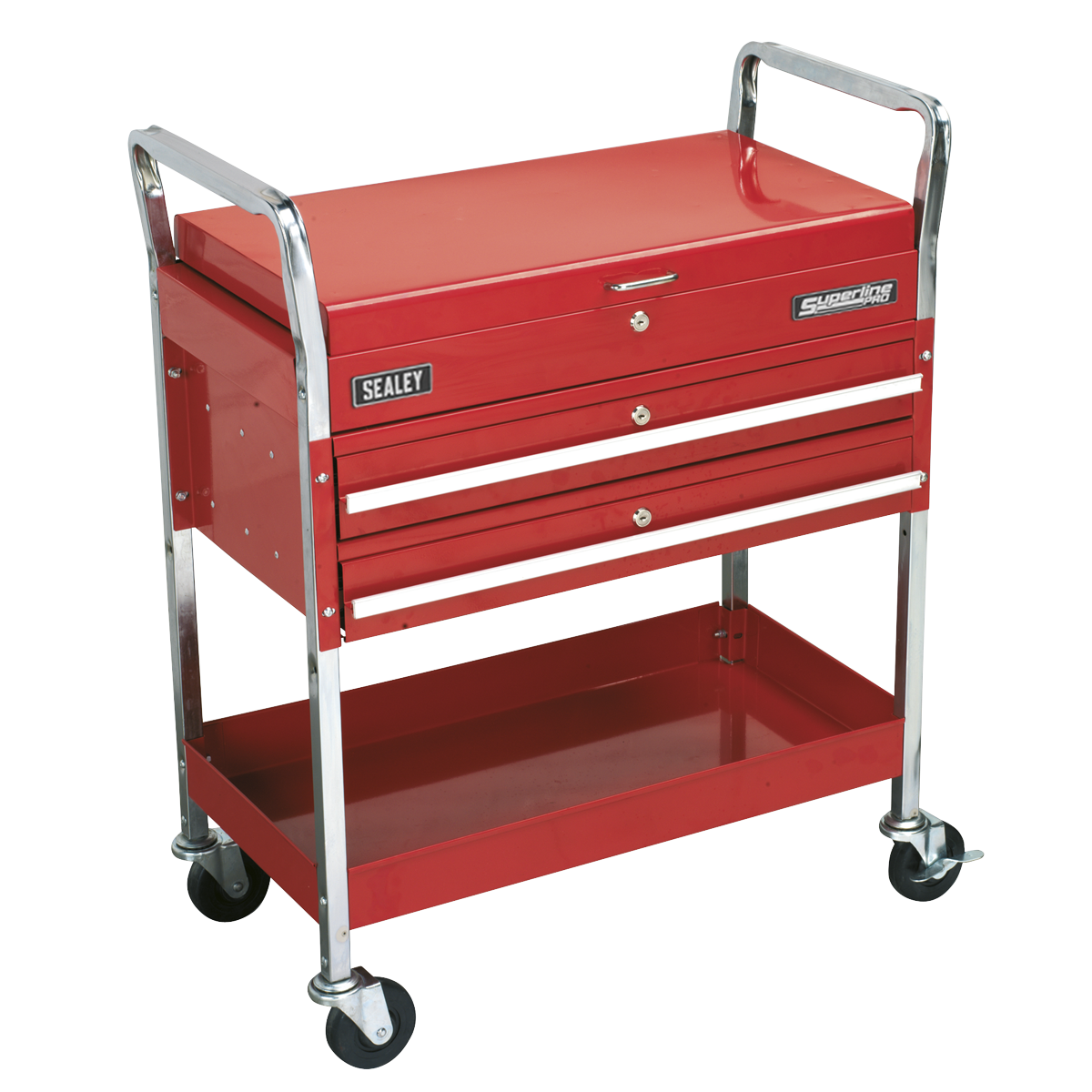 Sealey Superline PRO® Heavy-Duty Trolley with Lockable Top & 2 Drawers 2-Level CX1042D