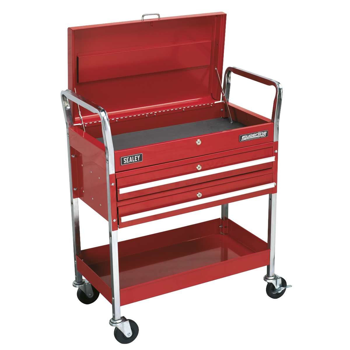 Sealey Superline PRO® Heavy-Duty Trolley with Lockable Top & 2 Drawers 2-Level CX1042D