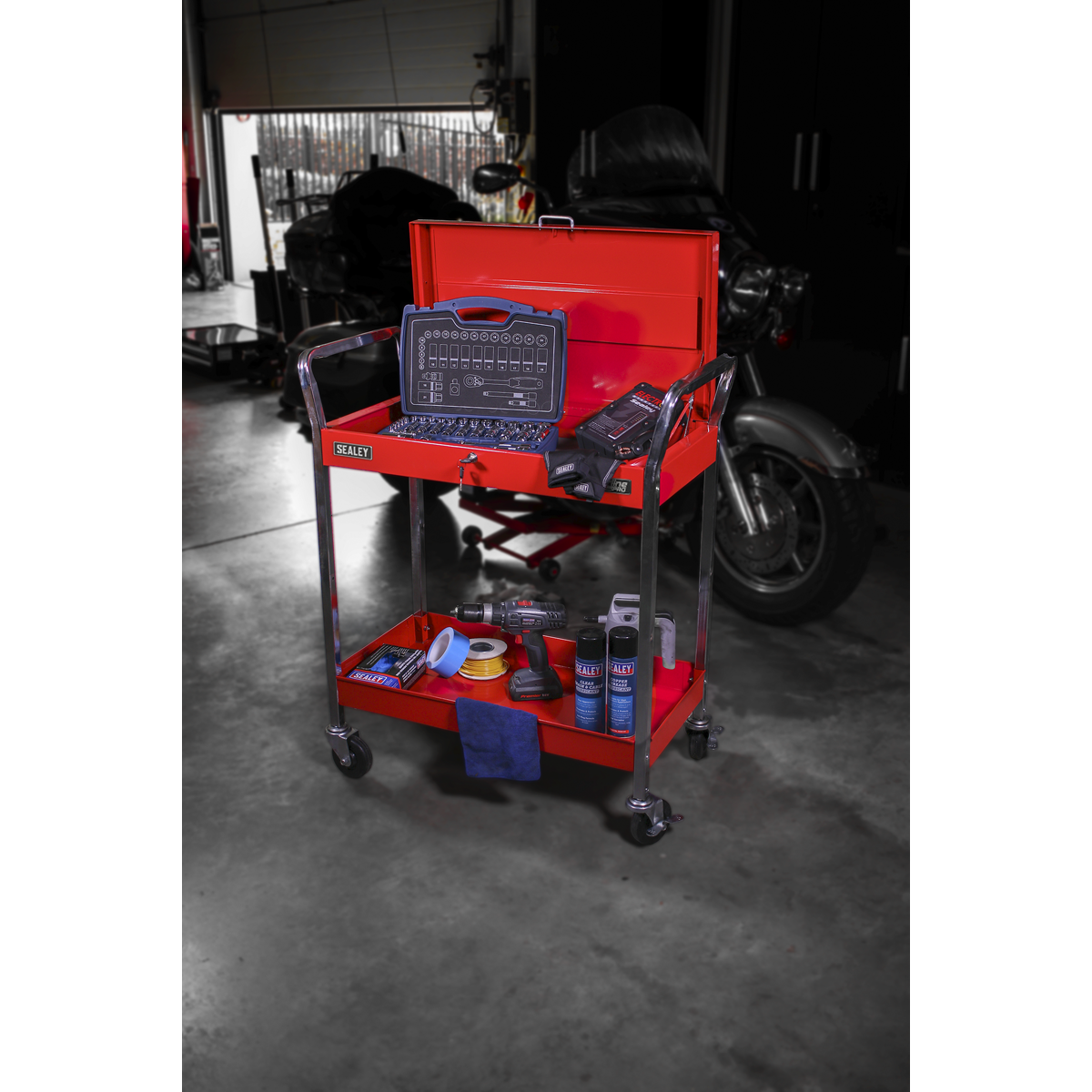 Sealey Superline PRO® Heavy-Duty Trolley with Lockable Top 2-Level CX104