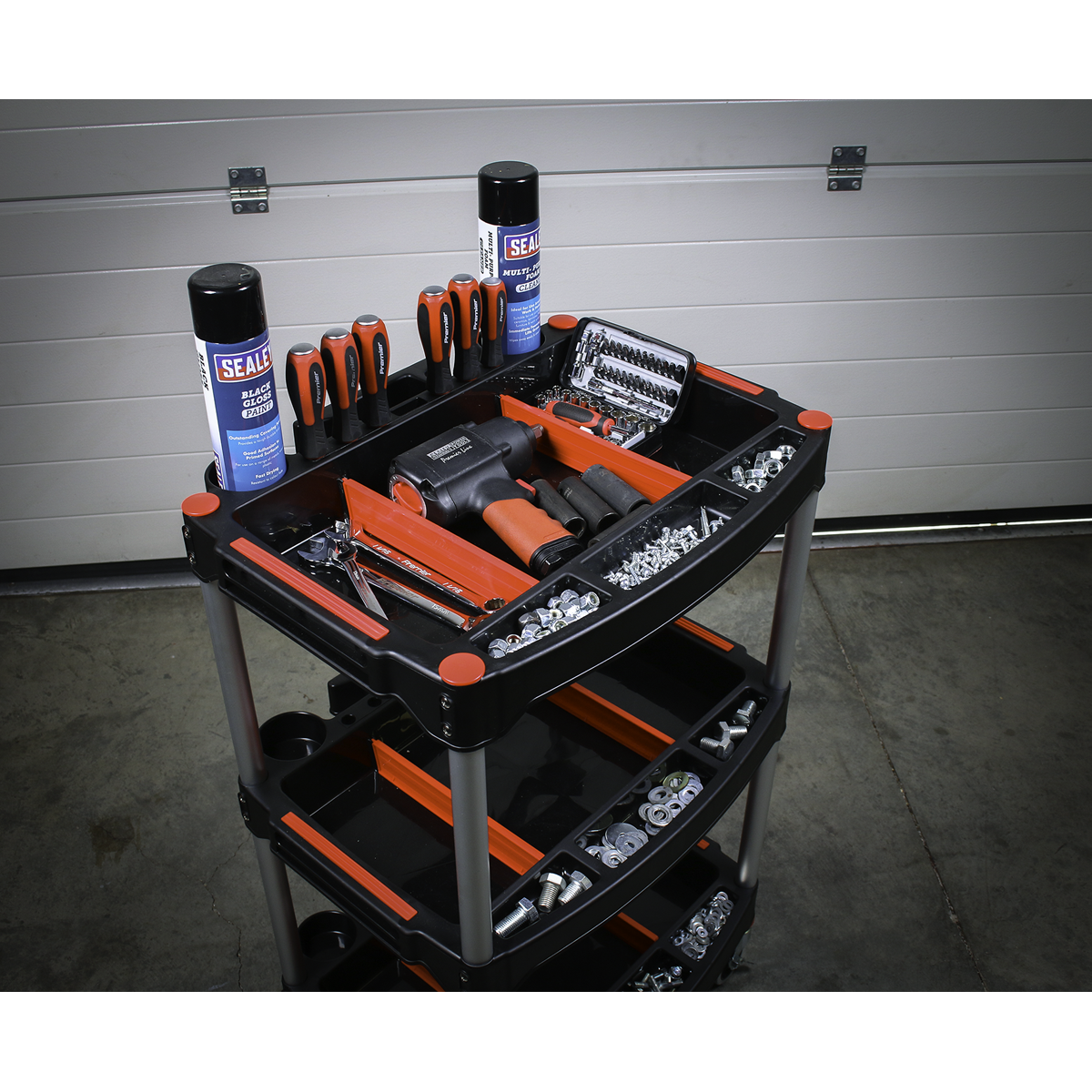 Sealey Composite Workshop Trolley with Parts Storage 3-Level CX313