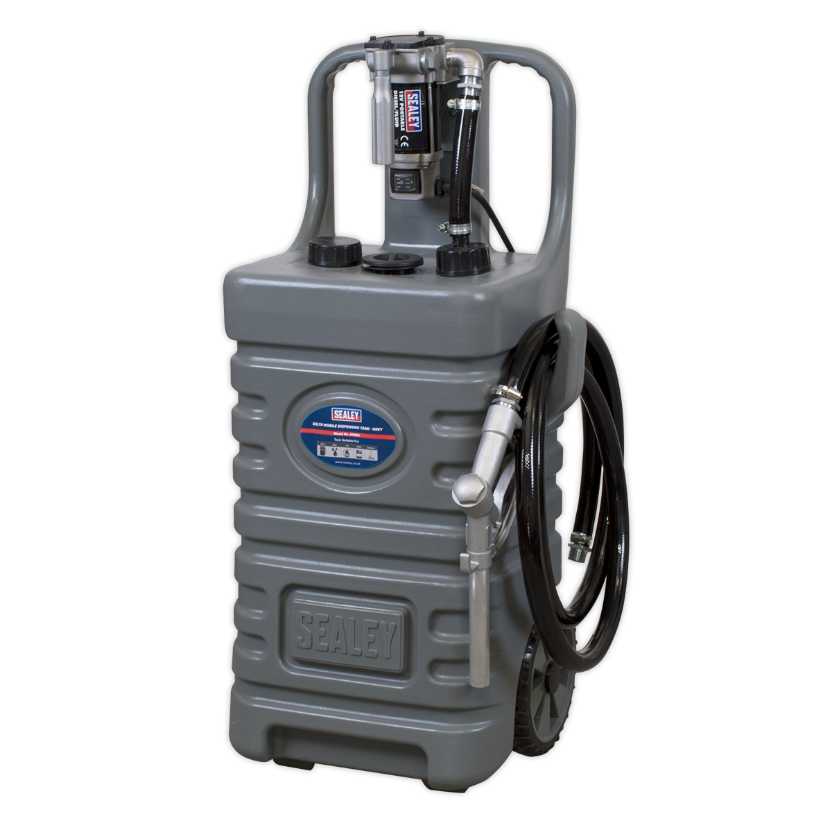 Sealey Mobile Dispensing Tank with Diesel Pump 55L - Grey DT55GCOMBO1
