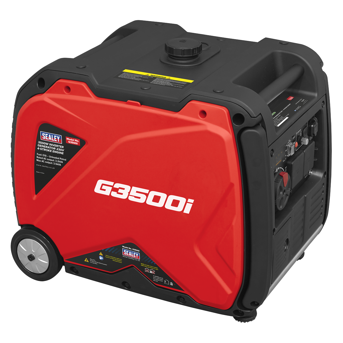 Sealey 3500W Inverter Generator 4-Stroke Engine 230V G3500I