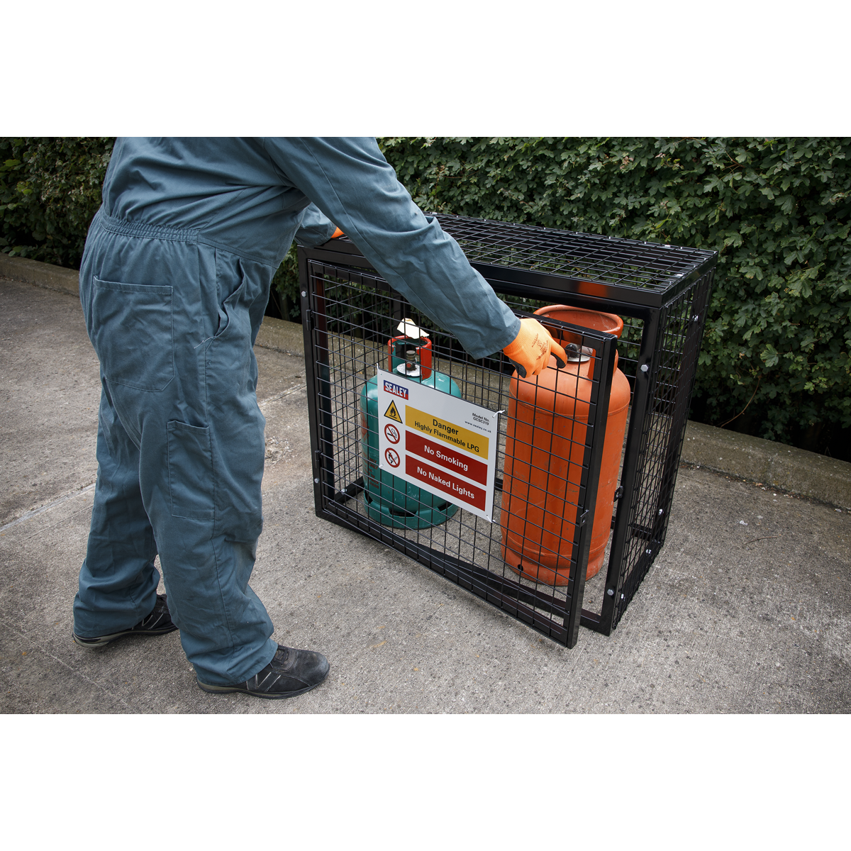 Sealey Gas Cylinder Safety Cage - 3 x 19kg GCSC319