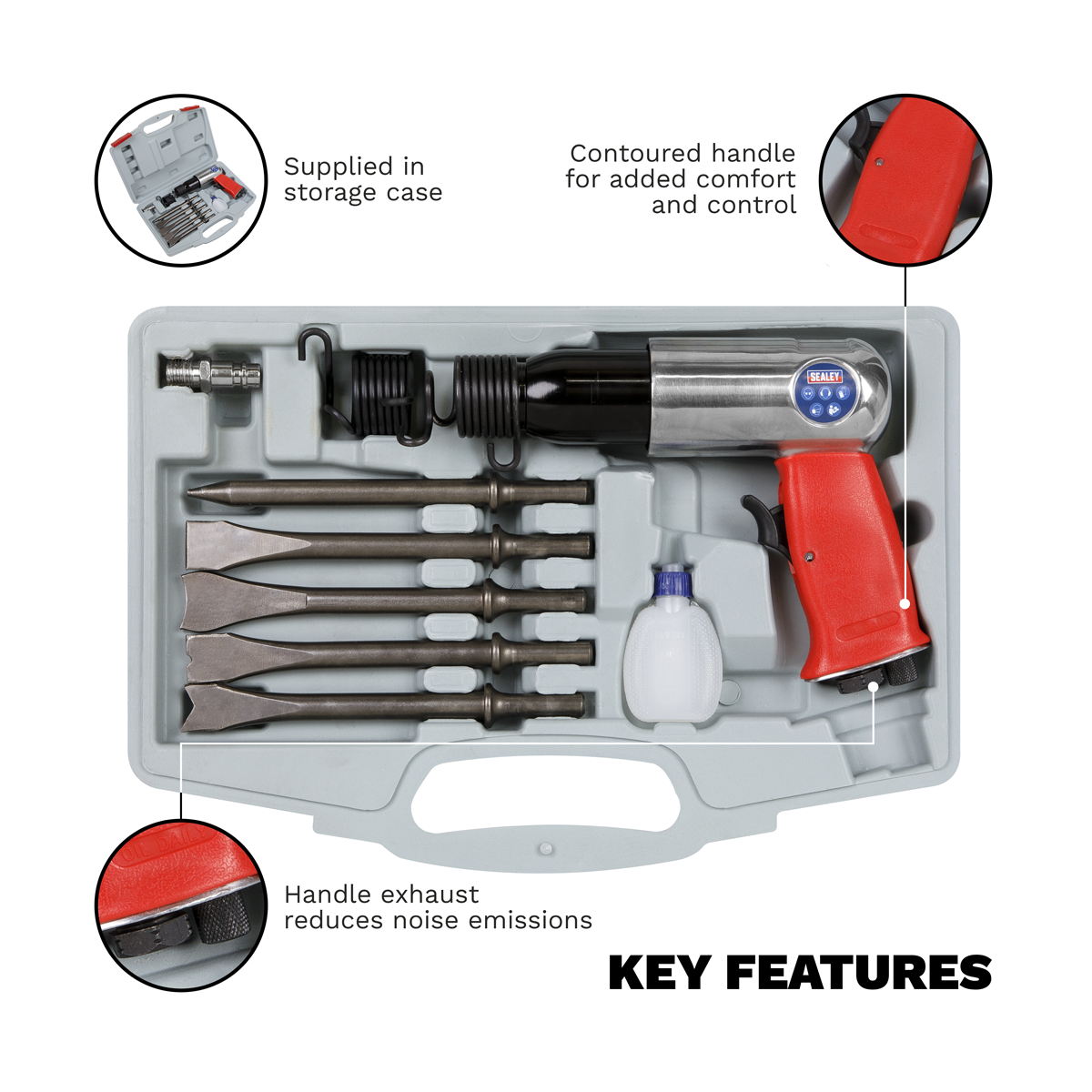 Sealey Generation Air Hammer Kit Long Stroke GSA11