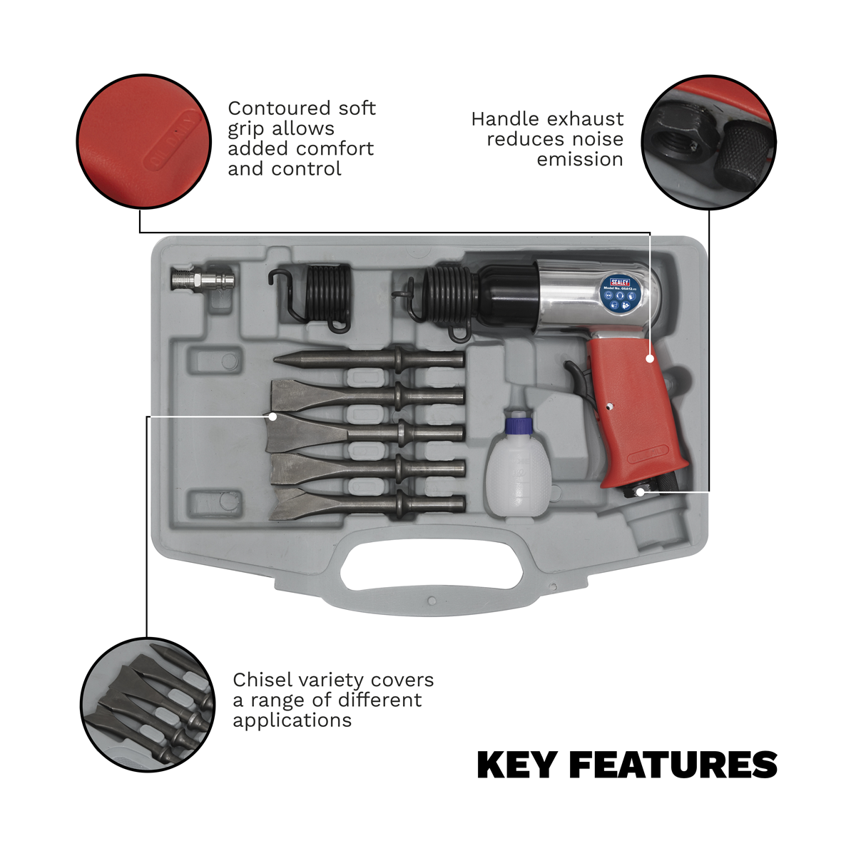 Sealey Generation Air Hammer Kit Medium Stroke GSA12