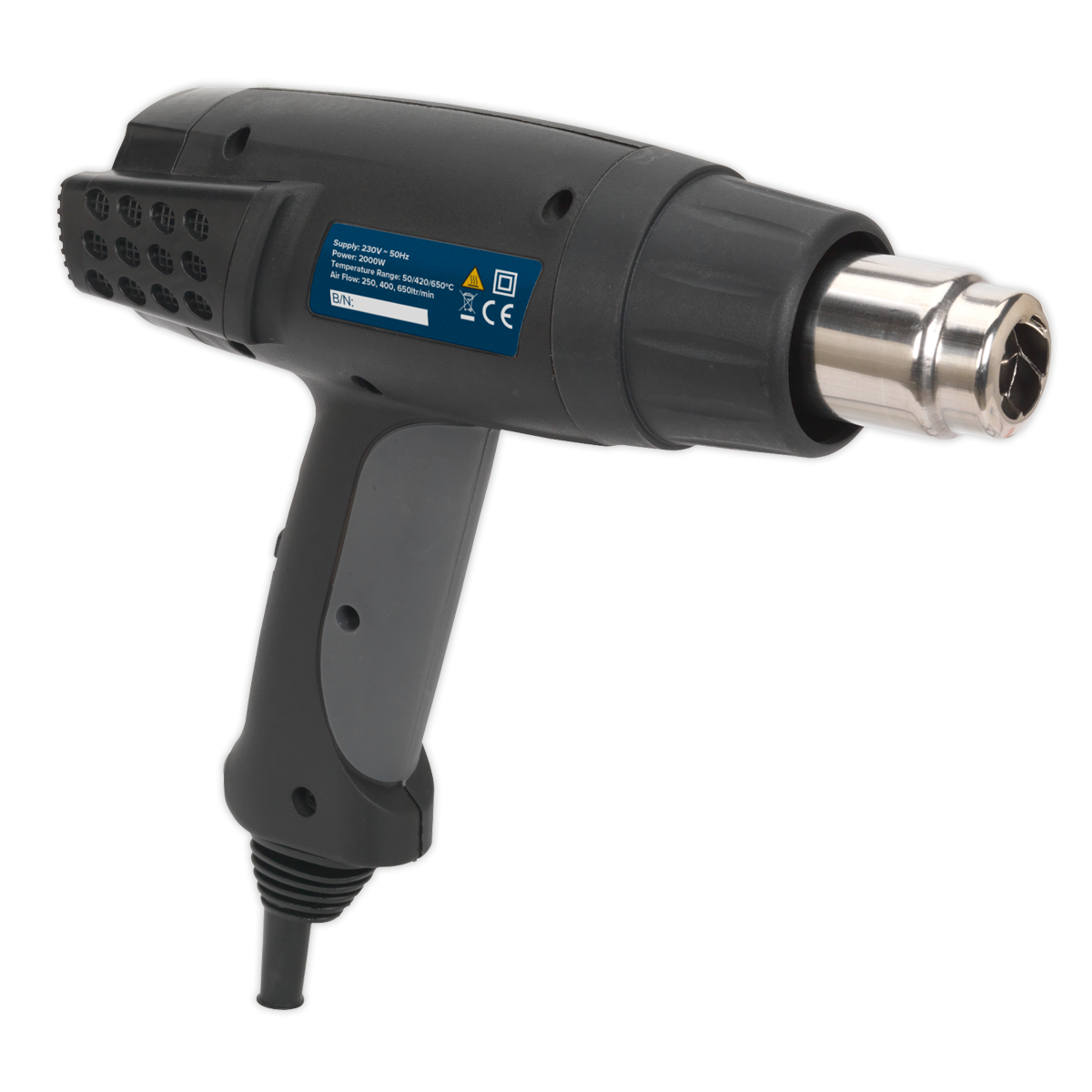 Sealey Premier 1800W 3-Speed Heat Gun 50/420/650ºC HS100