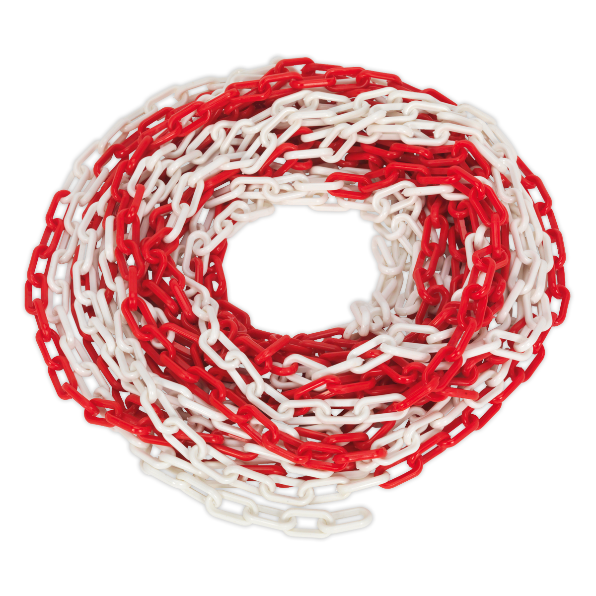 Sealey Plastic Chain 25m x 6mm - Red/White HSC25M