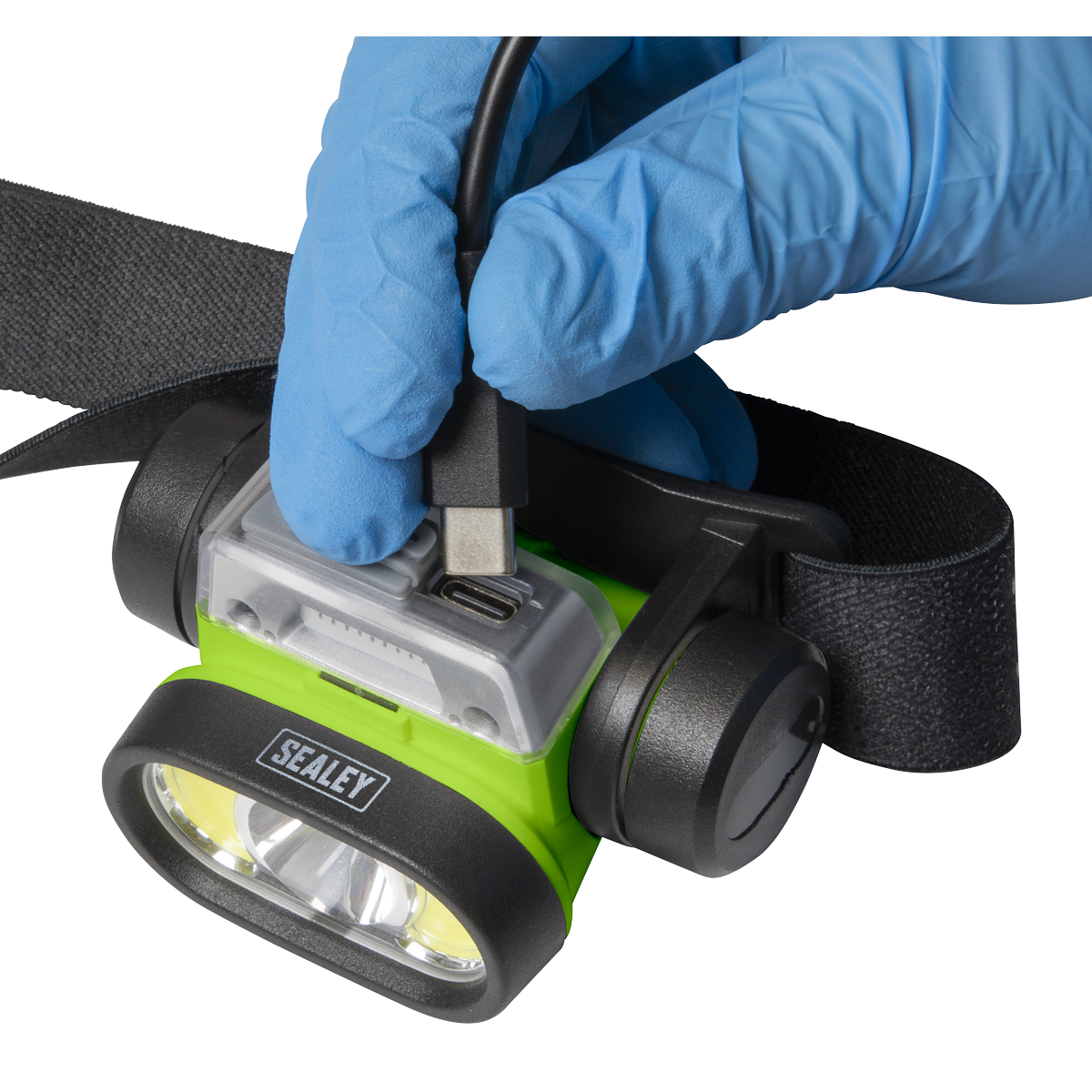 Sealey Rechargeable Head Torch with Auto-Sensor 5W & 3W COB LED HT400LED