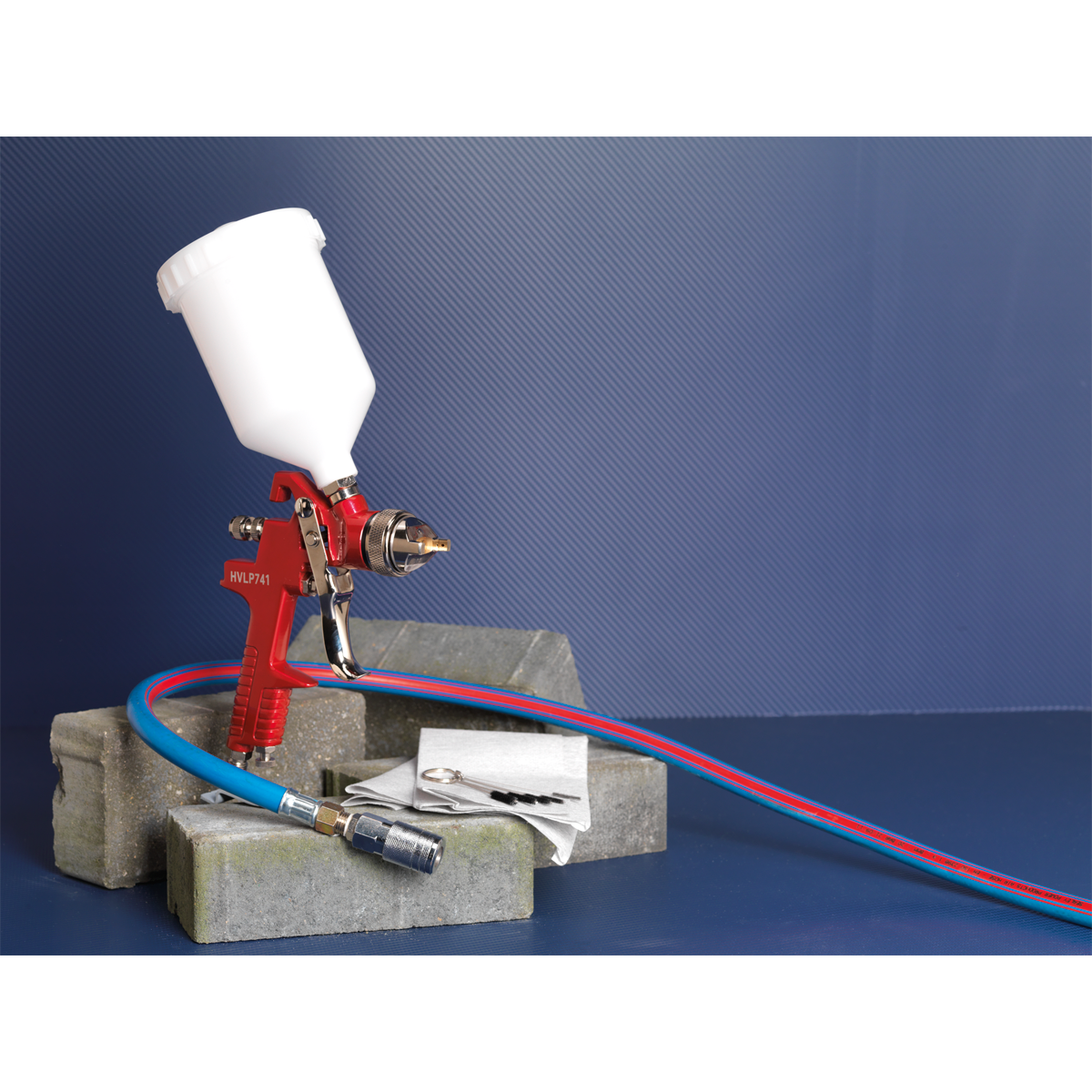 Sealey Workshop Series HVLP Gravity Feed Spray Gun 1.3mm Set-Up HVLP741