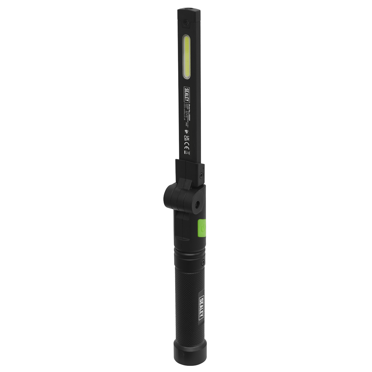 Sealey Rechargeable Aluminium Folding Pocket Light 2 COB & 1 SMD LED LED02G