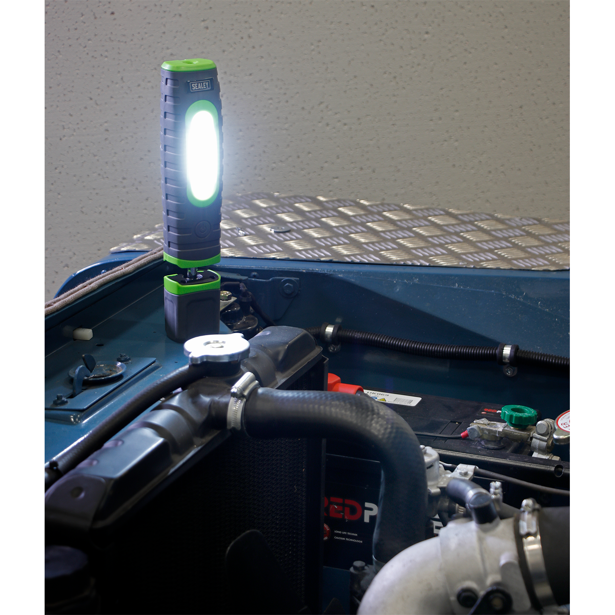 Sealey Rechargeable 360° Inspection Light 15W & 3W SMD LED - Green LED3606G