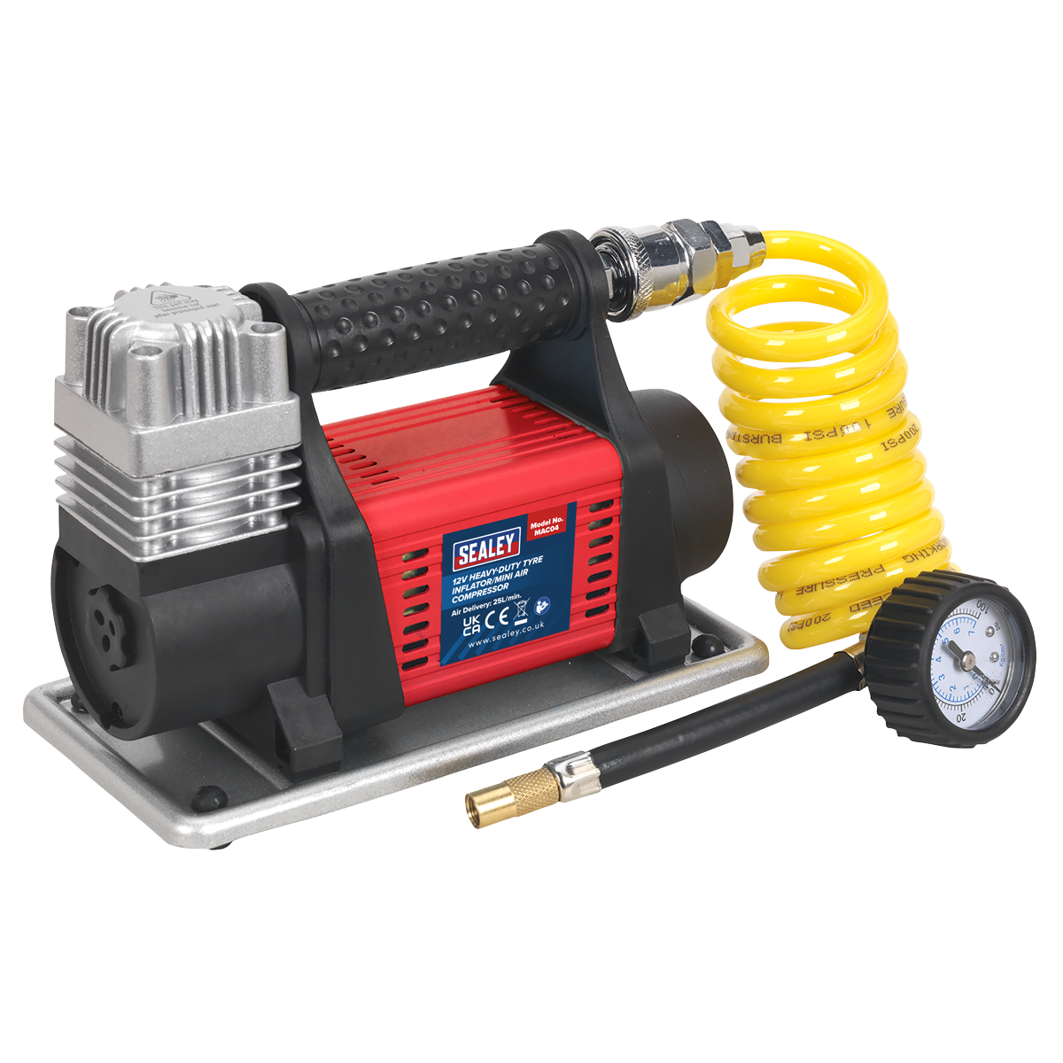 Sealey Heavy-Duty Tyre Inflator/Mini Air Compressor 12V MAC04
