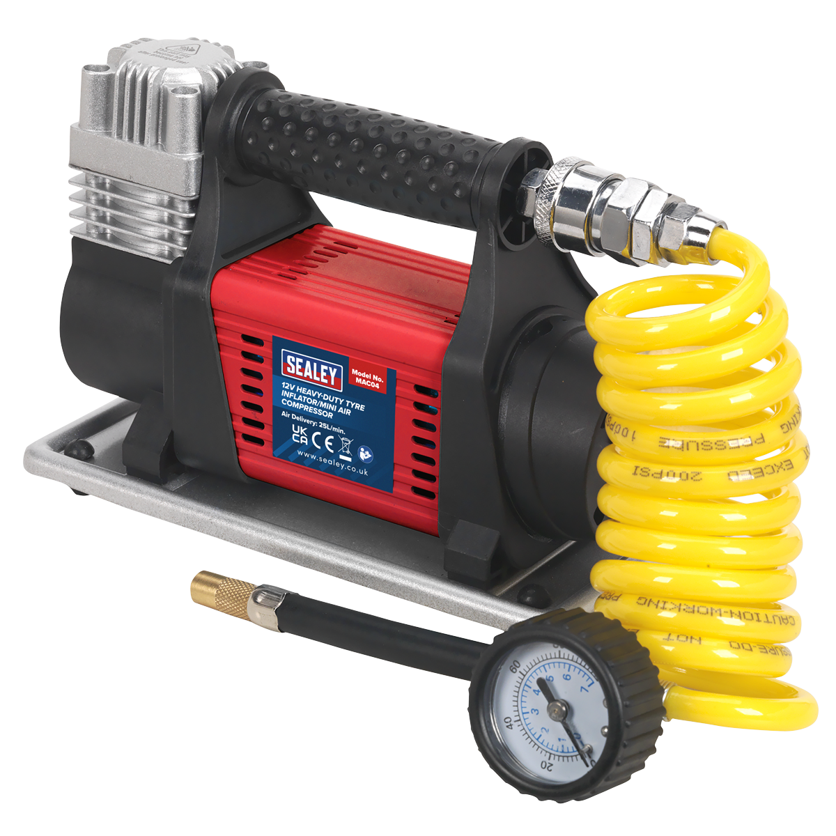Sealey Heavy-Duty Tyre Inflator/Mini Air Compressor 12V MAC04