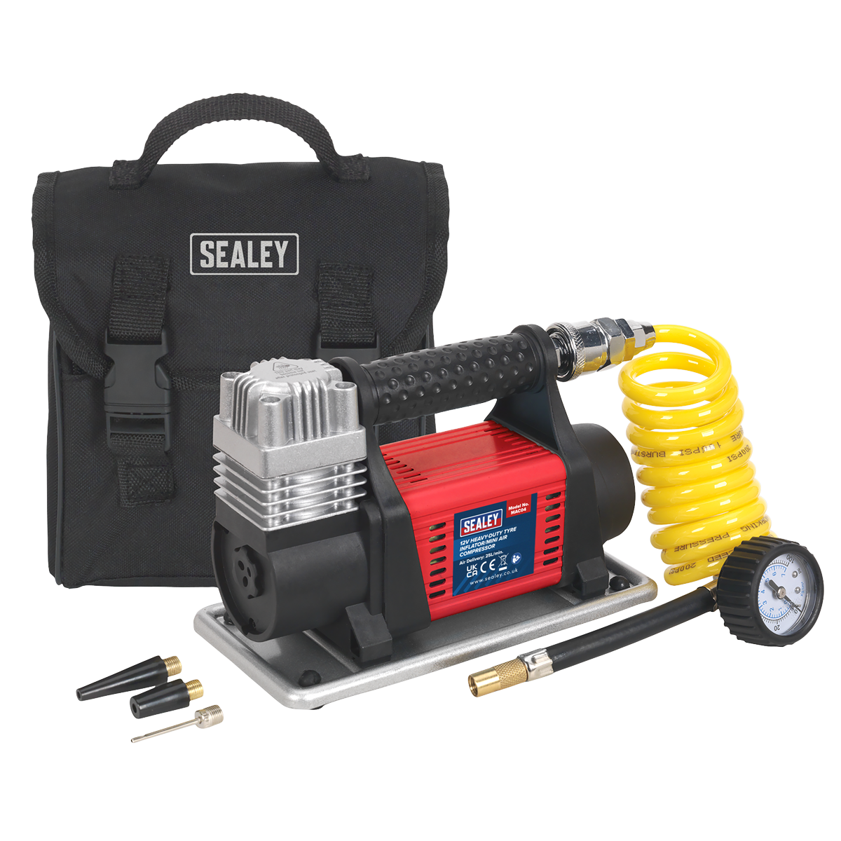 Sealey Heavy-Duty Tyre Inflator/Mini Air Compressor 12V MAC04