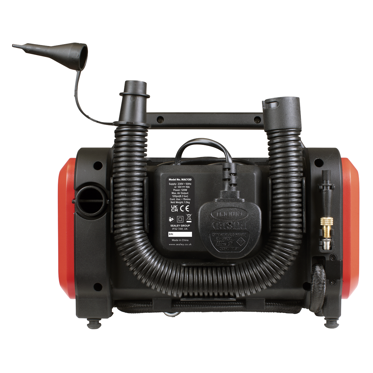 Sealey Tyre Inflator & High-Volume Air Pump 12V/230V AC MAC13D