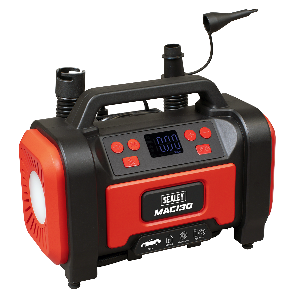 Sealey Tyre Inflator & High-Volume Air Pump 12V/230V AC MAC13D