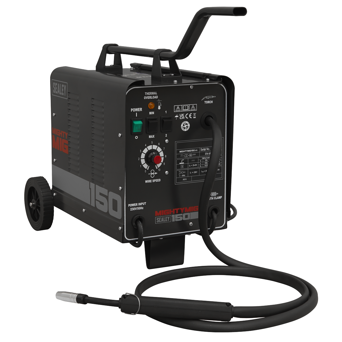 Sealey Professional Gas/Gasless MIG Welder 150A 230V MIGHTYMIG150