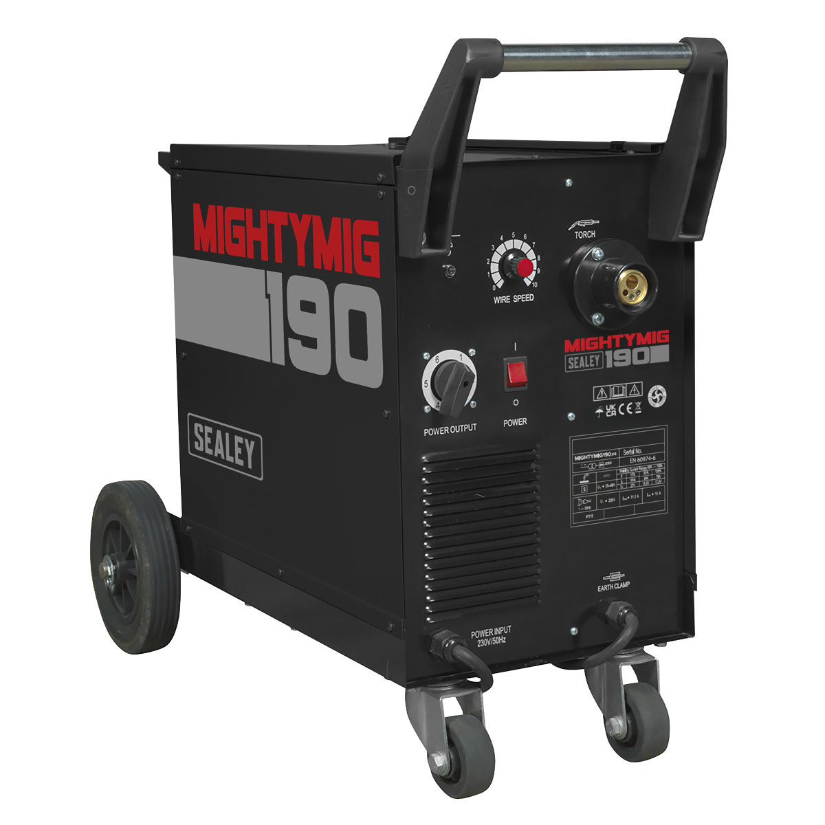 Sealey Professional Gas/Gasless MIG Welder with Euro Torch 190A MIGHTYMIG190
