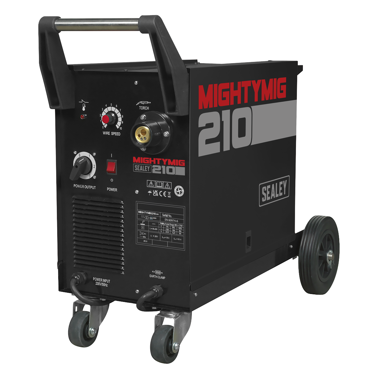 Sealey Professional Gas/Gasless MIG Welder with Euro Torch 210A MIGHTYMIG210