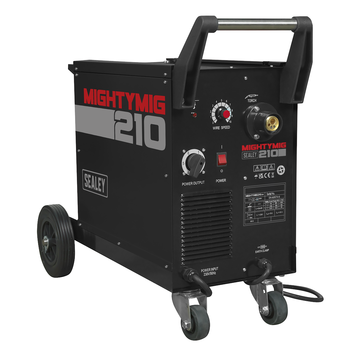 Sealey Professional Gas/Gasless MIG Welder with Euro Torch 210A MIGHTYMIG210