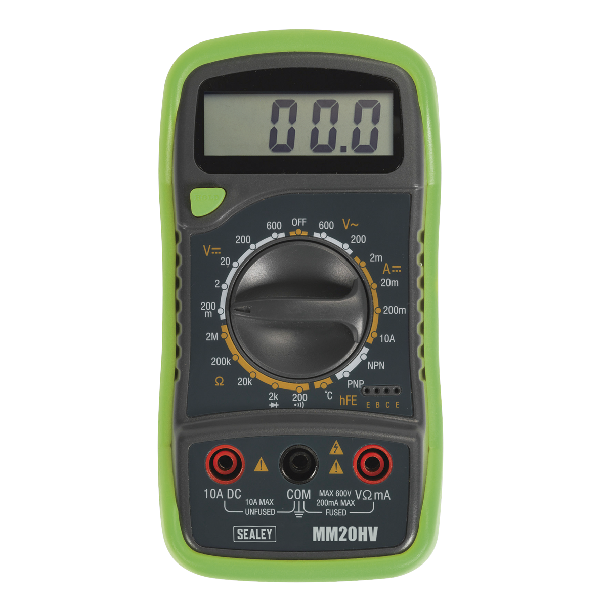 Sealey 8-Function Digital Multimeter with Thermocouple - Hi-Vis Green MM20HV