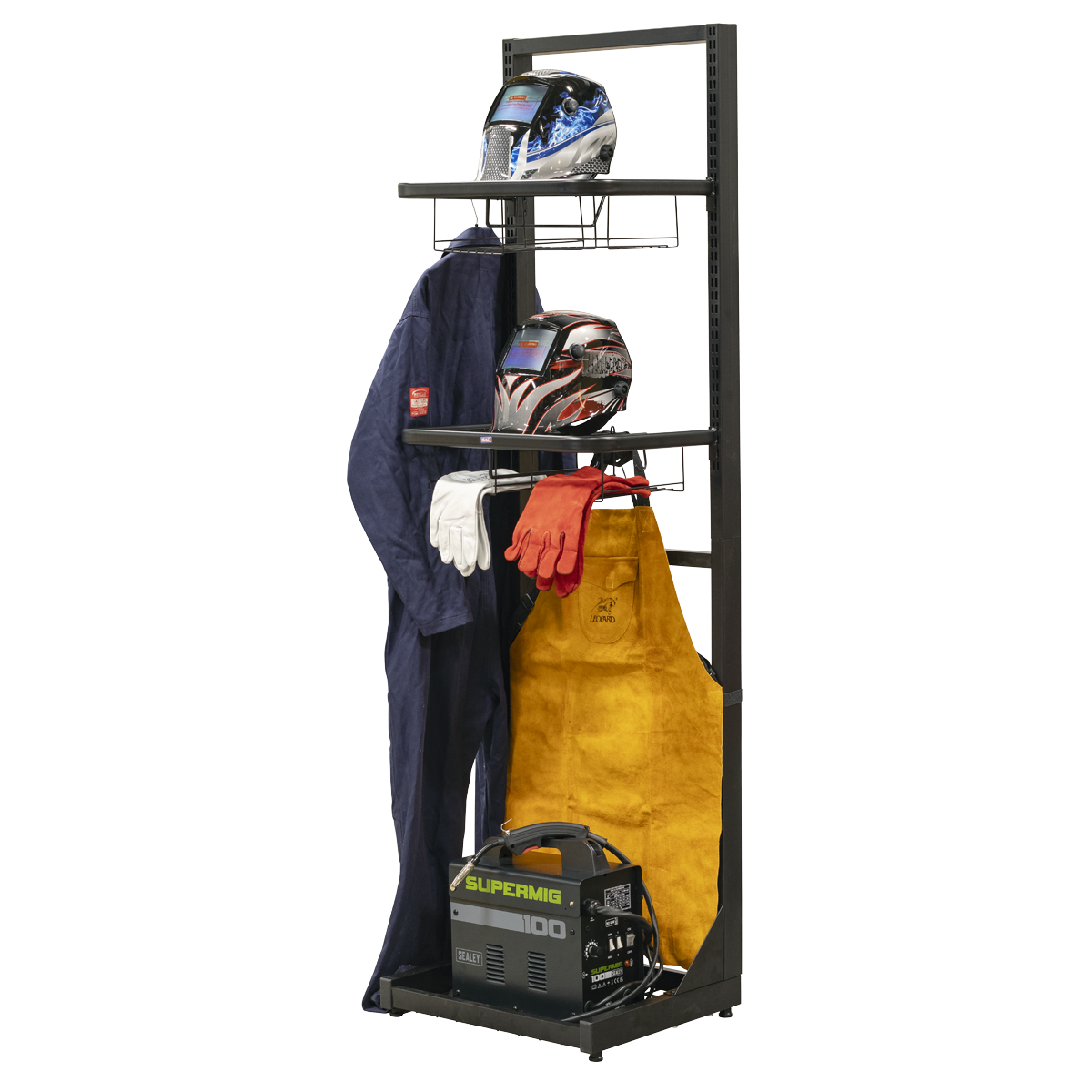 Sealey Freestanding Motorcycle Helmet & Gear Storage MS081FS