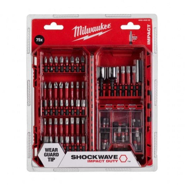 Milwaukee 75 Piece Shockwave Impact Duty Bit Set 4932492008