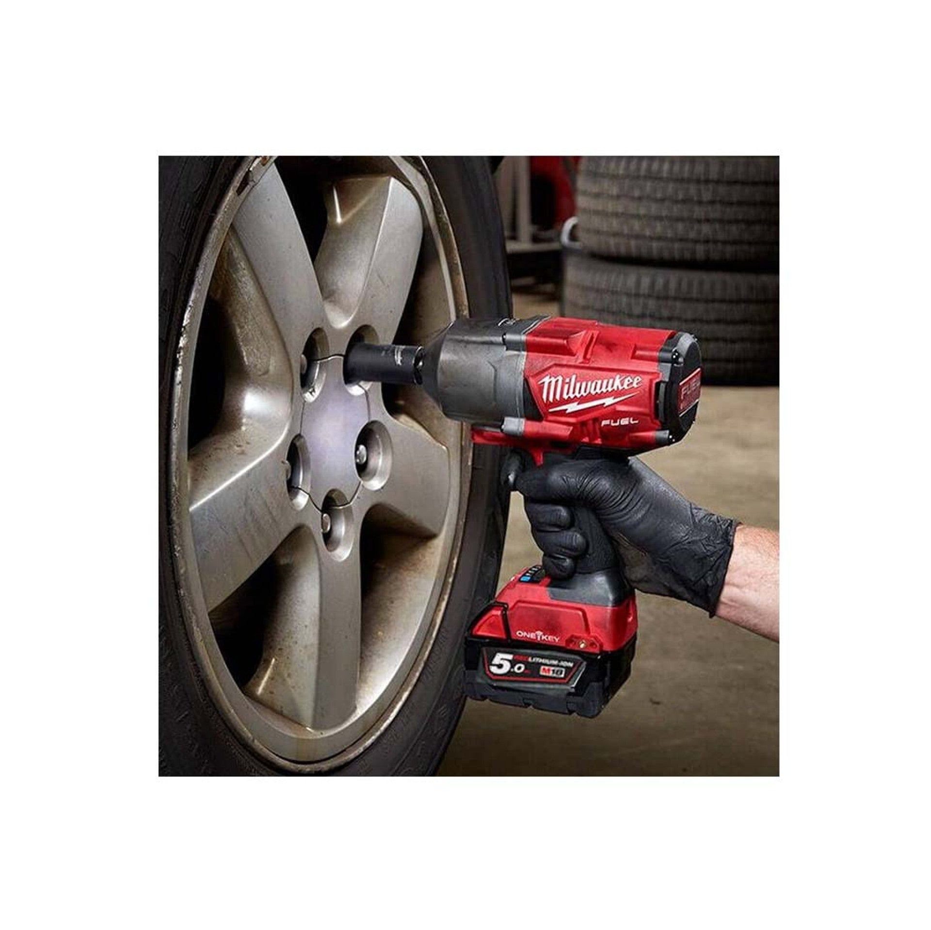 Milwaukee 18V Fuel 1/2" High Torque Impact Wrench with Friction Ring & 3 x 5.0Ah Batteries M18FHIW2F12-503X